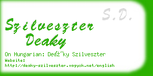 szilveszter deaky business card